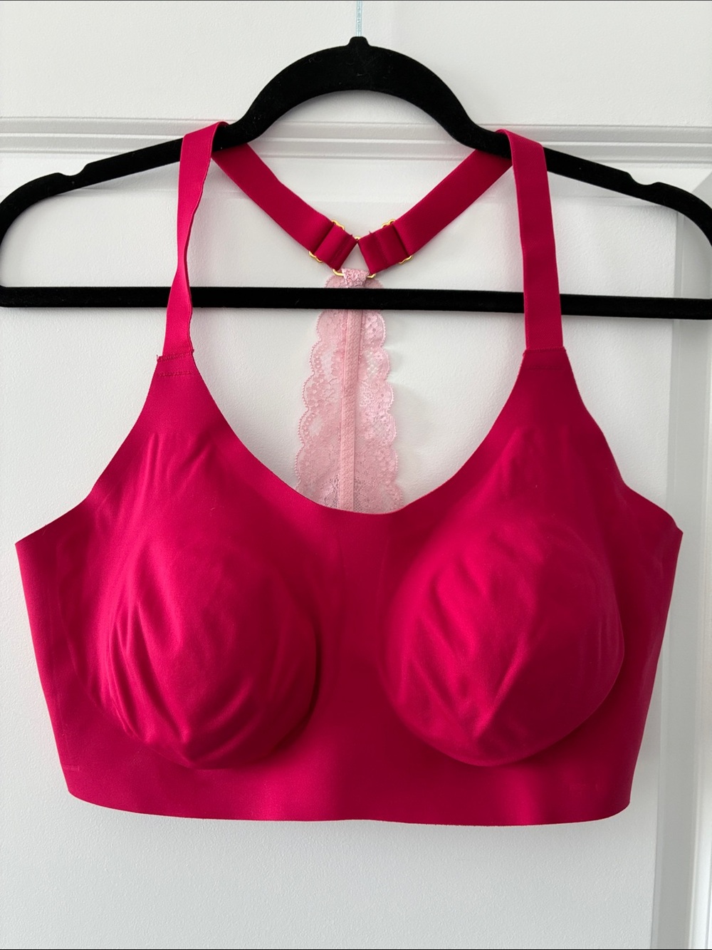 Knix Size XL+ (38D, 38DD, 38E/DDD) Lace Racerback Pullover Bra Bralette  - Pink